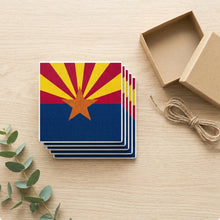Arizona State Flag ceramic coasters set of 4, gift set
