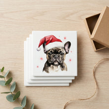 French Bulldog Drawing ceramic coasters set of 4, gift set