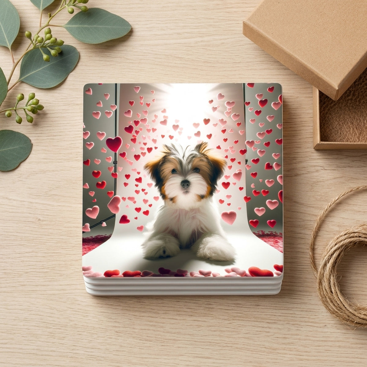 Havanese ceramic coasters set of 4, gift set