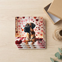 Great Dane ceramic coasters set of 4, gift set