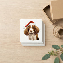 Welsh Springer Spaniel Puppy Drawing ceramic coasters set of 4, gift set
