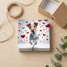 Wire Fox Terrier ceramic coasters set of 4, gift set