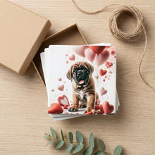 Mastiff ceramic coasters set of 4, gift set