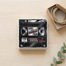 VHS Tape ceramic coasters set of 4, gift set
