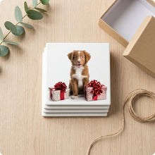 Nova Scotia Duck Tolling Retriever Puppy ceramic coasters set of 4, gift set