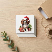 English Toy Spaniel Puppy Drawing ceramic coasters set of 4, gift set
