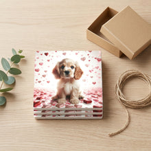 Cocker Spaniel ceramic coasters set of 4, gift set