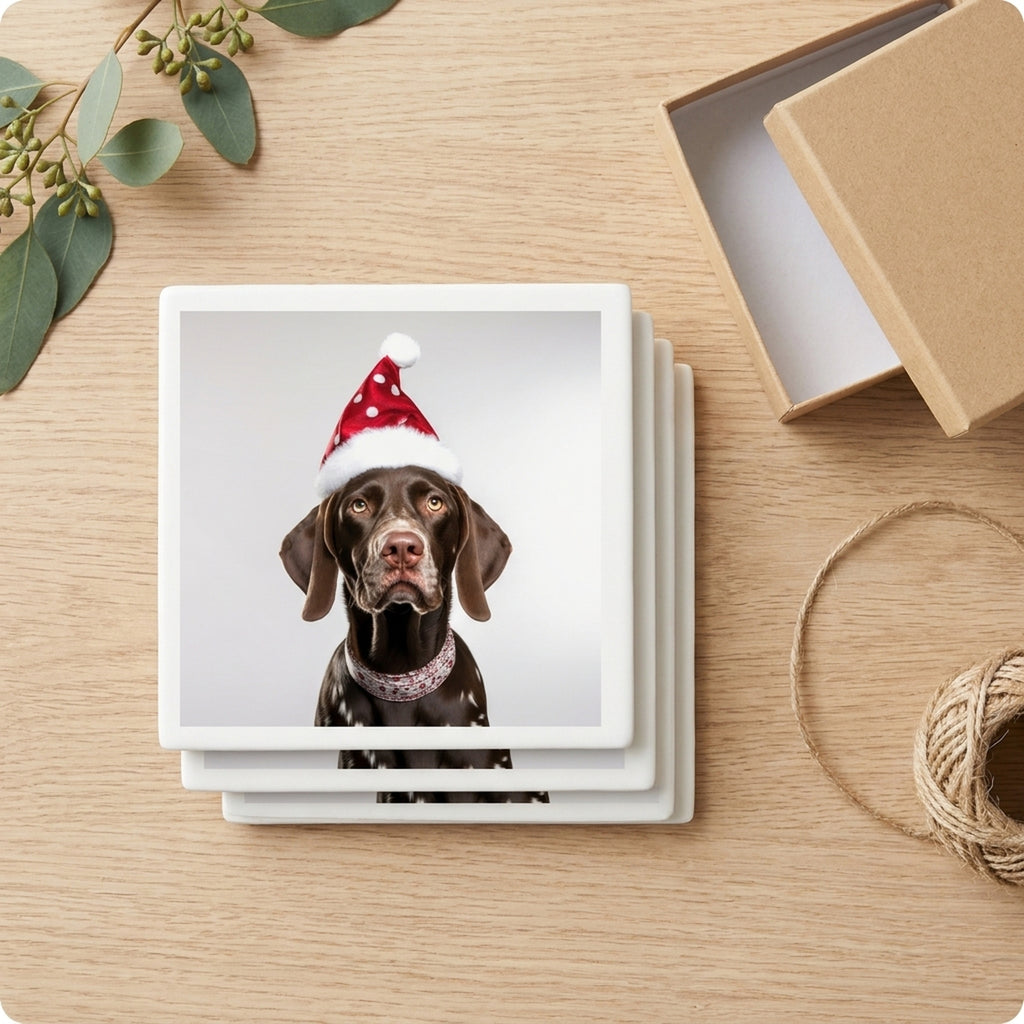 German Shorthaired Pointer ceramic coasters set of 4, gift set