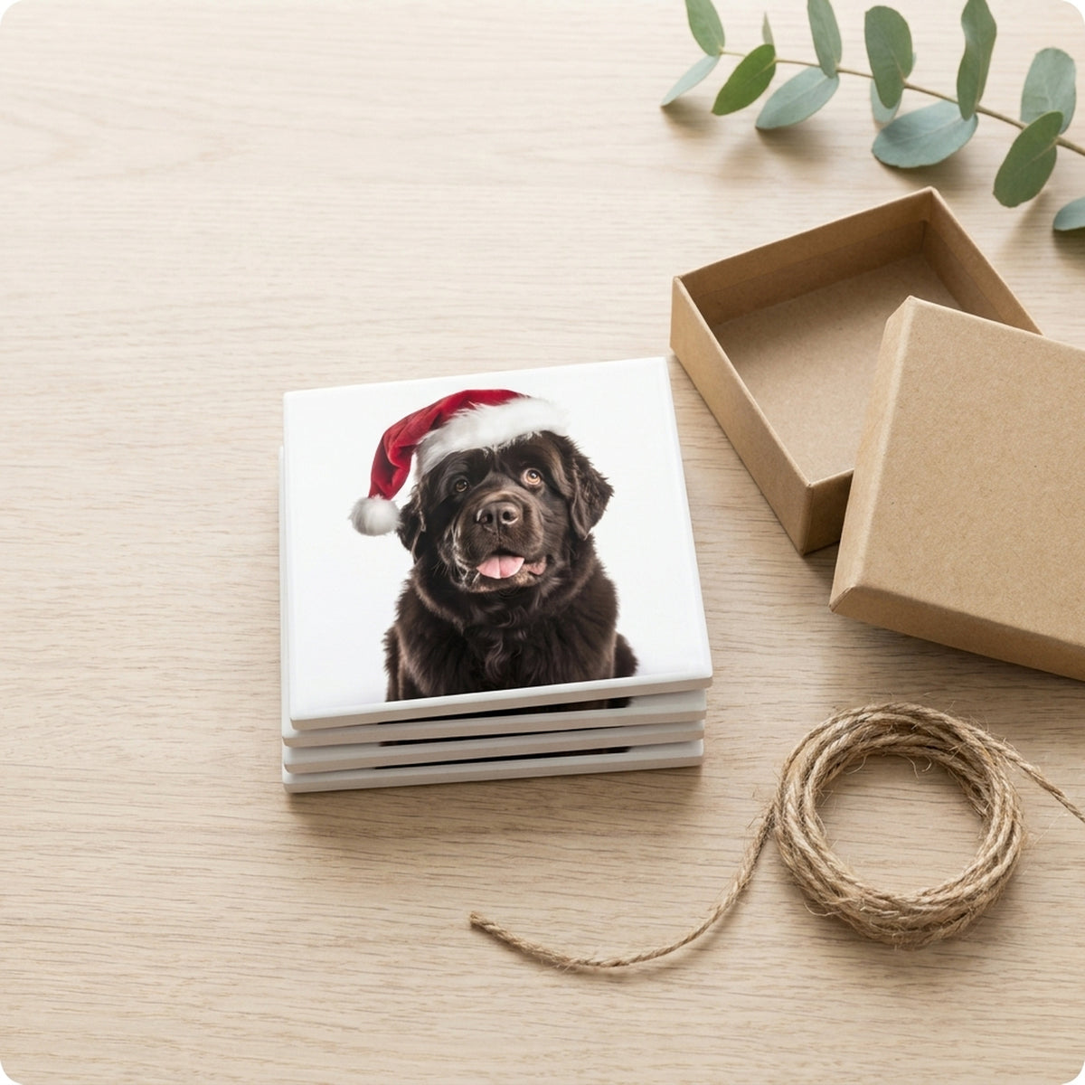 Newfoundland ceramic coasters set of 4, gift set