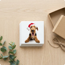 Airedale Terrier ceramic coasters set of 4, gift set
