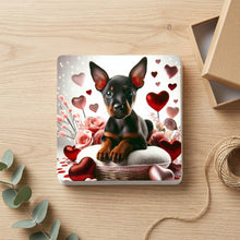 Doberman Pinscher ceramic coasters set of 4, gift set