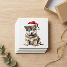 Swedish Vallhund Puppy Drawing ceramic coasters set of 4, gift set