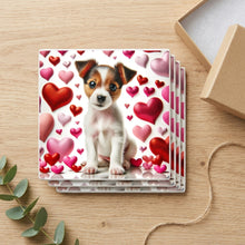 Jack Russell Terrier ceramic coasters set of 4, gift set
