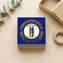 Kentucky State Flag ceramic coasters set of 4, gift set