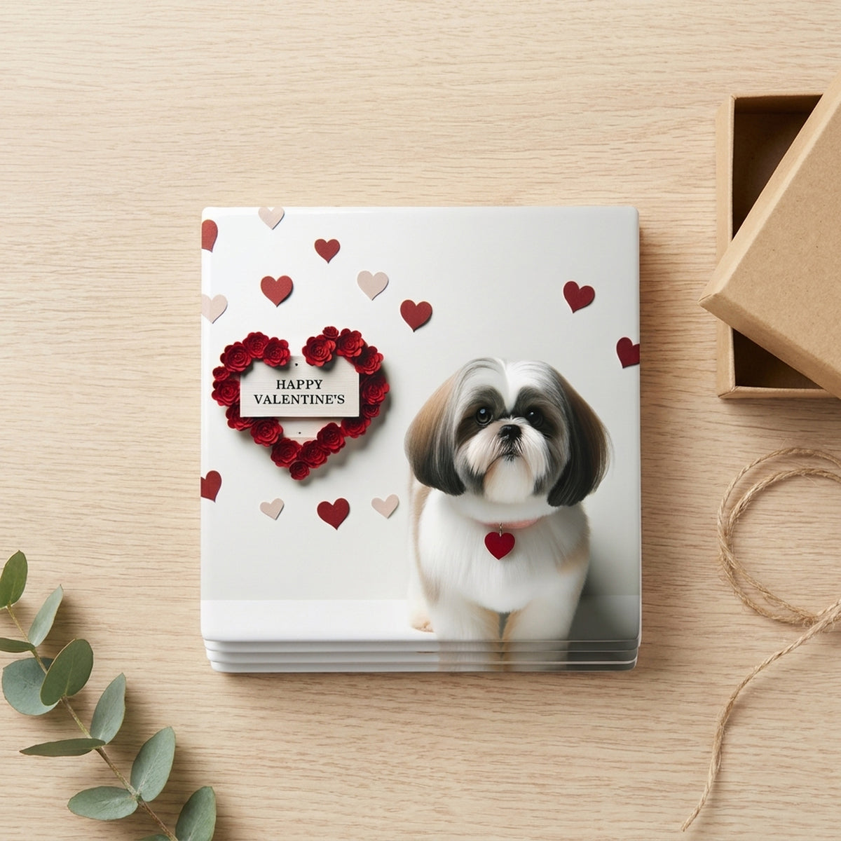 Shih Tzu ceramic coasters set of 4, gift set