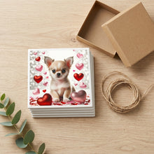 Chihuahua ceramic coasters set of 4, gift set