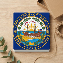 New Hampshire State Flag ceramic coasters set of 4, gift set