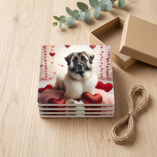 Anatolian Shepherd Dog ceramic coasters set of 4, gift set