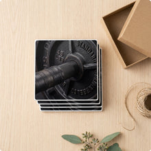 Barbell Lifting ceramic coasters set of 4, gift set
