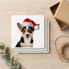 Canaan Dog Puppy ceramic coasters set of 4, gift set