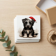 Skye Terrier Puppy Drawing ceramic coasters set of 4, gift set