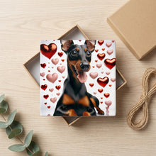 Miniature Pinscher ceramic coasters set of 4, gift set
