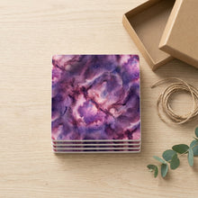 Galaxy Nebula ceramic coasters set of 4, gift set
