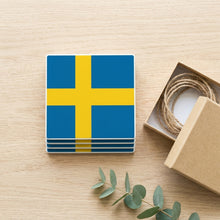 Sweden Flag Pride ceramic coasters set of 4, gift set