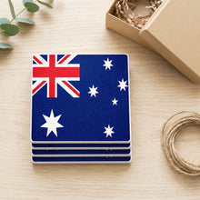 Australia Flag Pride ceramic coasters set of 4, gift set