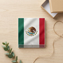 Mexico Flag Pride ceramic coasters set of 4, gift set