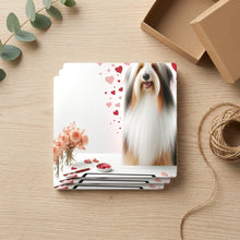 Bearded Collie ceramic coasters set of 4, gift set