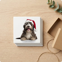 Bergamasco Sheepdog Puppy ceramic coasters set of 4, gift set
