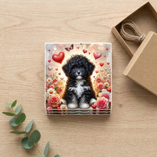 Portuguese Water Dog ceramic coasters set of 4, gift set