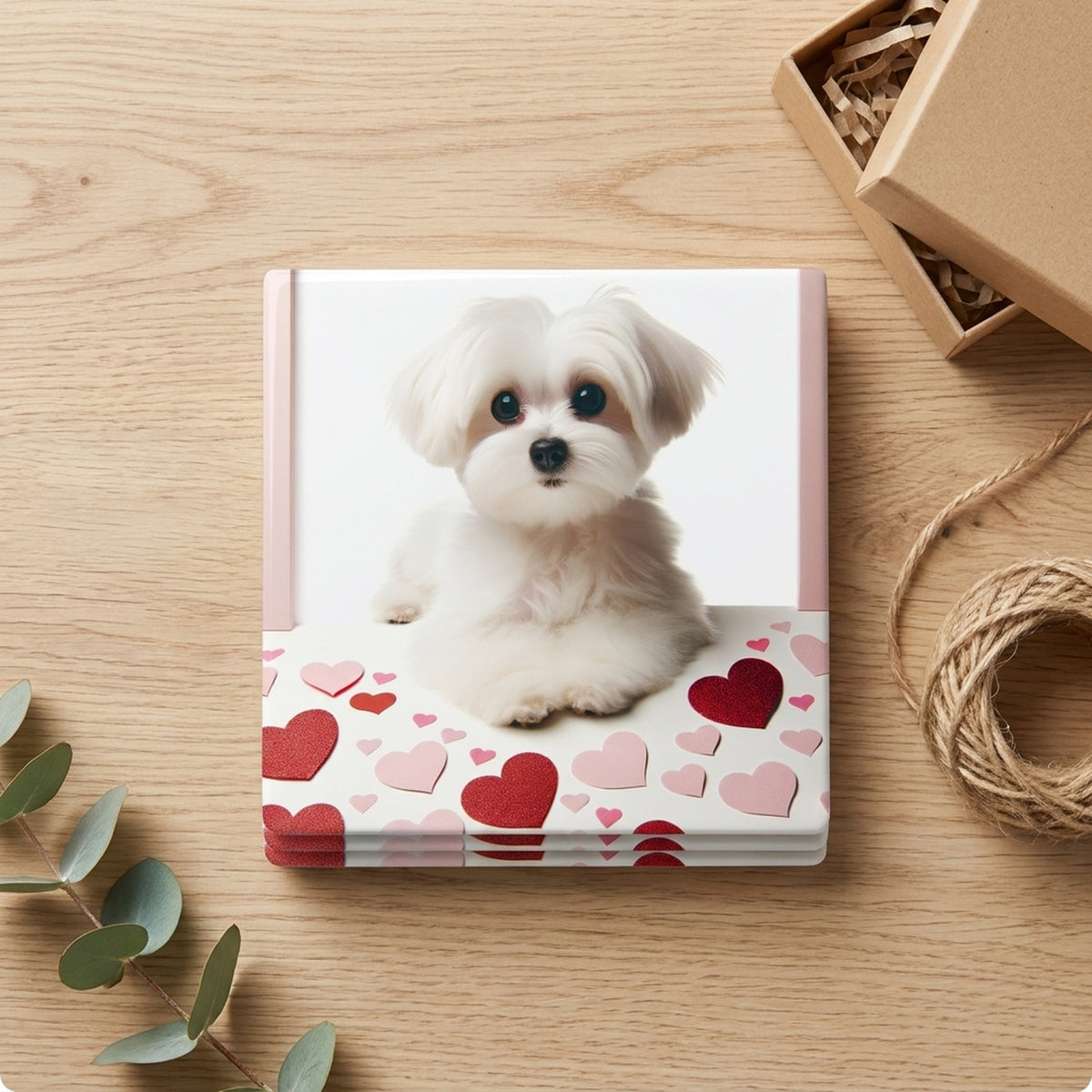 Maltese ceramic coasters set of 4, gift set