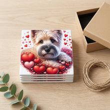 Cairn Terrier ceramic coasters set of 4, gift set