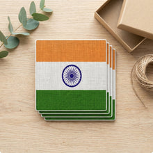 India Flag Pride ceramic coasters set of 4, gift set