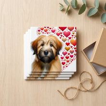 Briard ceramic coasters set of 4, gift set