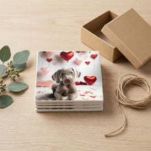 Weimaraner ceramic coasters set of 4, gift set