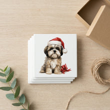 Lhasa Apso Puppy Drawing ceramic coasters set of 4, gift set