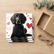 Standard Poodle ceramic coasters set of 4, gift set
