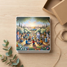 Jerusalem Peace Garden ceramic coasters set of 4, gift set