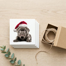 Neapolitan Mastiff Puppy ceramic coasters set of 4, gift set