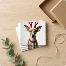 Ibizan Hound ceramic coasters set of 4, gift set