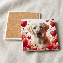 Labrador Retriever ceramic coasters set of 4, cork back