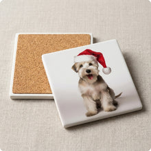 Sealyham Terrier ceramic coasters set of 4, cork back