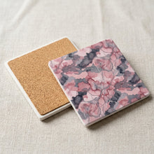 Pink Camo ceramic coasters set of 4, cork back