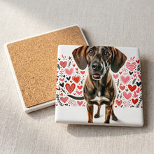 Rhodesian Ridgeback ceramic coasters set of 4, cork back