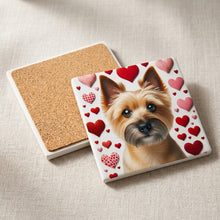 Cairn Terrier ceramic coasters set of 4, cork back