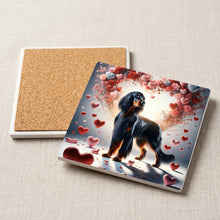Gordon Setter ceramic coasters set of 4, cork back