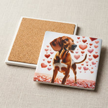 Beagle ceramic coasters set of 4, cork back